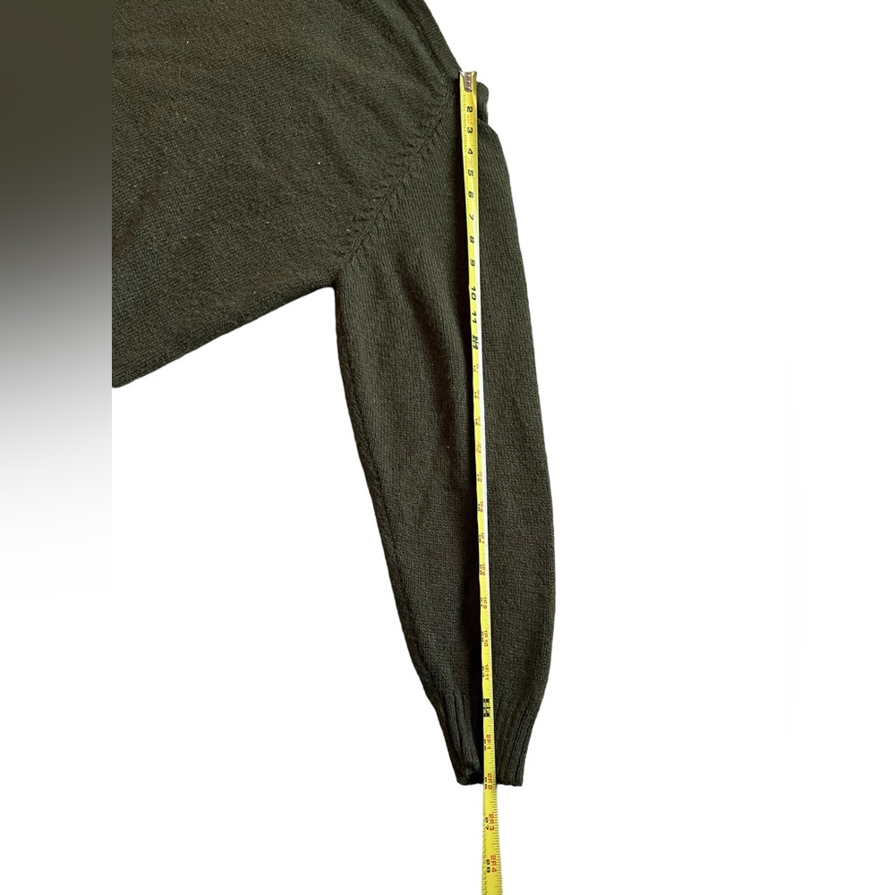 Pachamama 70% Alpaca Green Cable Knit Cardigan Fit Like Medium Sweater V Neck - Picture 12 of 13